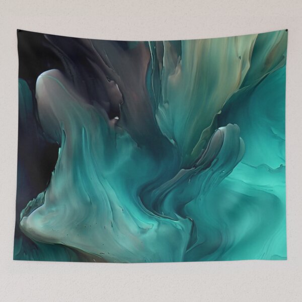Item preview, Symphony Blue-Green designed and sold by blackwhiteblue.