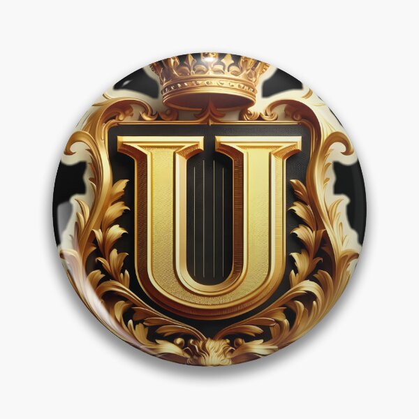 Item preview, a regal and ornate crest featuring a prominent letter "U" designed and sold by ShihawyAhmad.