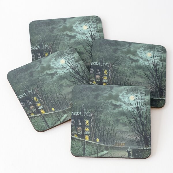 Item preview, Leeds Street Scene by Moonlight - Walter Linsley Meegan  designed and sold by darkgothicart.
