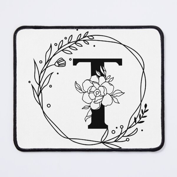 Item preview, T Botanical Monogram, T Wreath Monogram, Peony Monogram, Rose Monogram designed and sold by Spike The Punch Design Co..