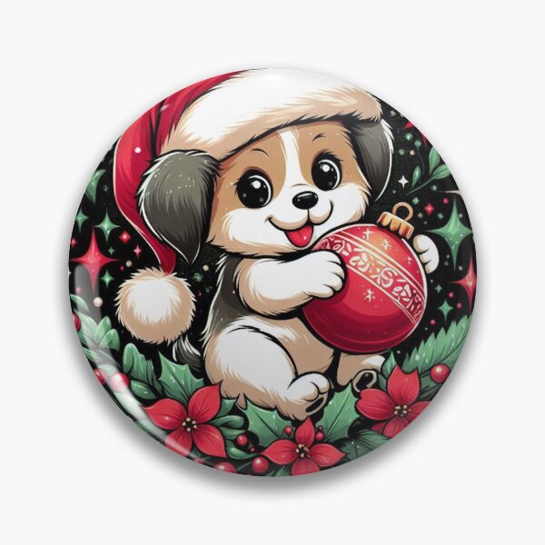 Item preview, Perro gracioso con bola navideña designed and sold by DesignFreaks7.