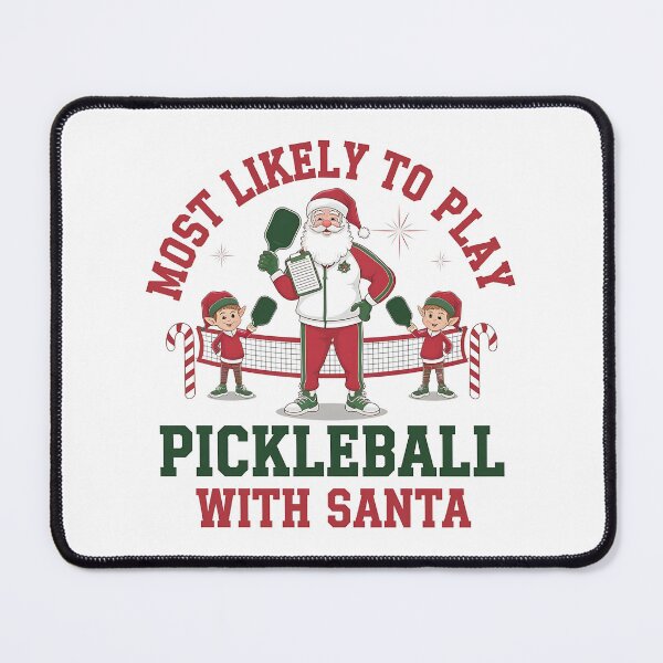 Item preview, Most Likely To Play Pickleball With Santa - A funny gift for pickleball fans and Christmas humor lovers! designed and sold by ZyziowskyArt.