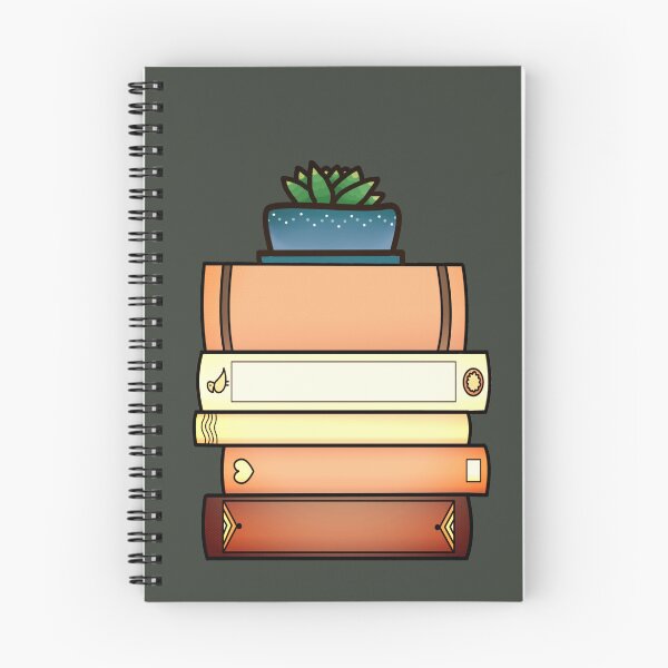 Item preview, Book Stack and Succulent: Orange Version designed and sold by ClearAndHappy.