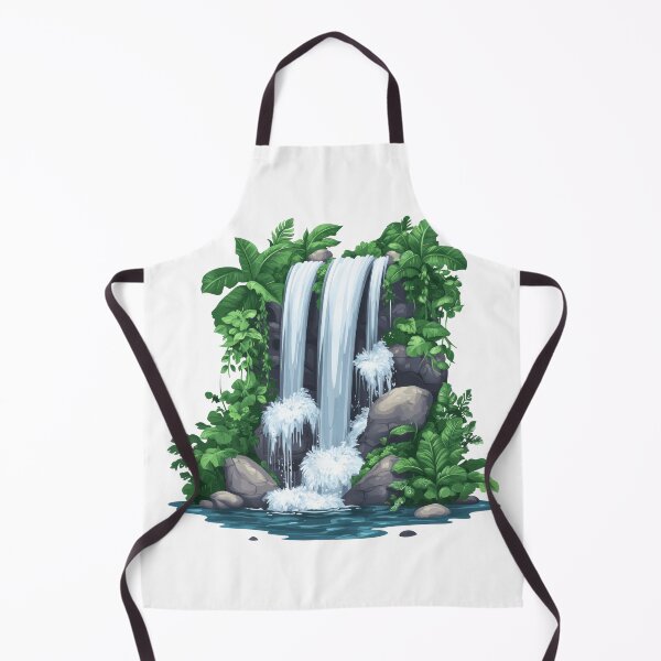 Item preview, Cascading Waterfall with Lush Greenery designed and sold by Enea Kelo.