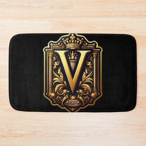 Item preview, a regal and ornate crest featuring a prominent letter "V" designed and sold by ShihawyAhmad.