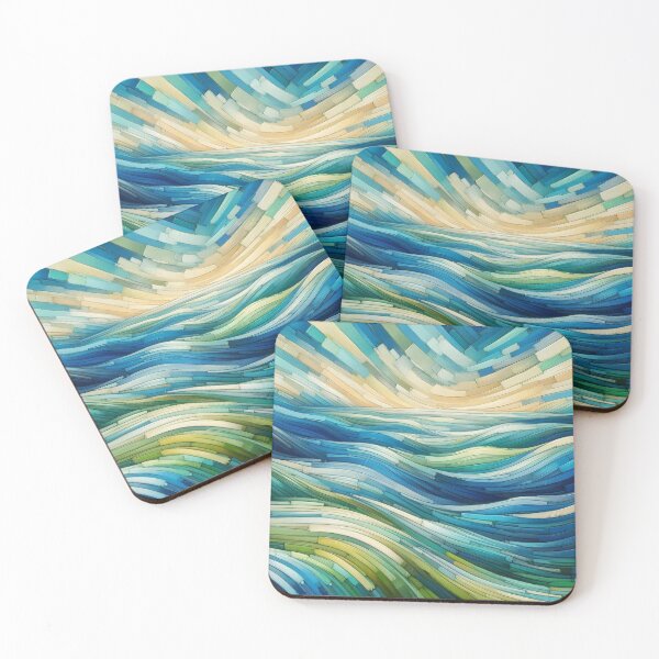 Item preview, wave pattern 16 designed and sold by blackwhiteblue.