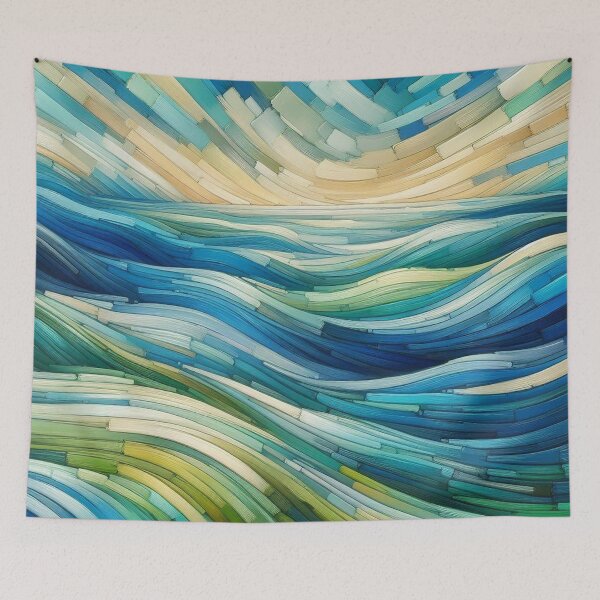 Item preview, wave pattern 16 designed and sold by blackwhiteblue.