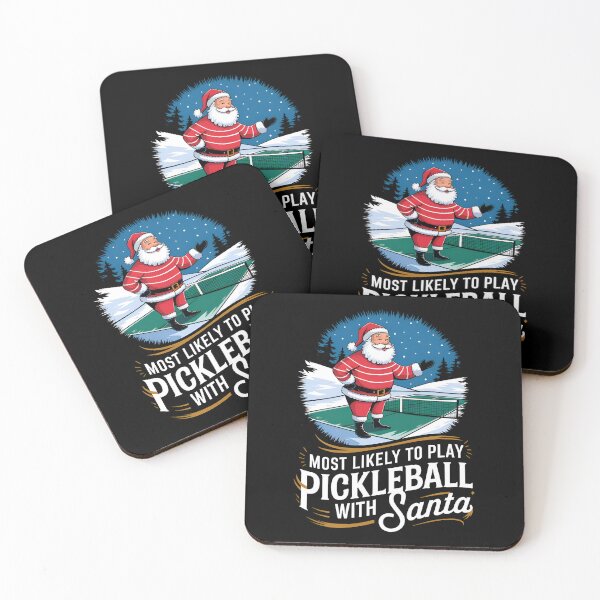 Item preview, Most Likely To Play Pickleball With Santa - A funny gift for pickleball fans and Christmas humor lovers! designed and sold by ZyziowskyArt.