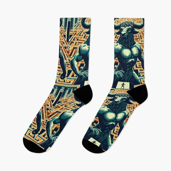 Item preview, Art Deco Theseus and the Minotaur in the Labyrinth designed and sold by Ghost on Toast.