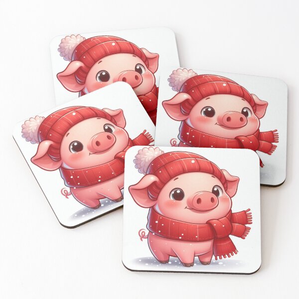 Item preview, pig in red designed and sold by DesignFreaks7.