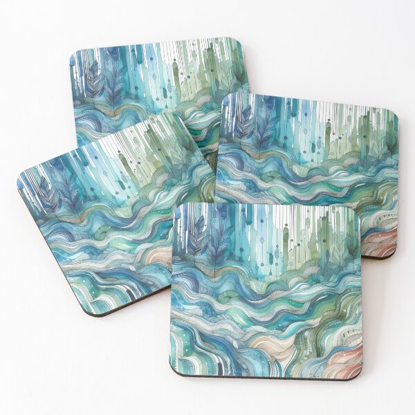 Item preview, wave pattern 18 designed and sold by blackwhiteblue.