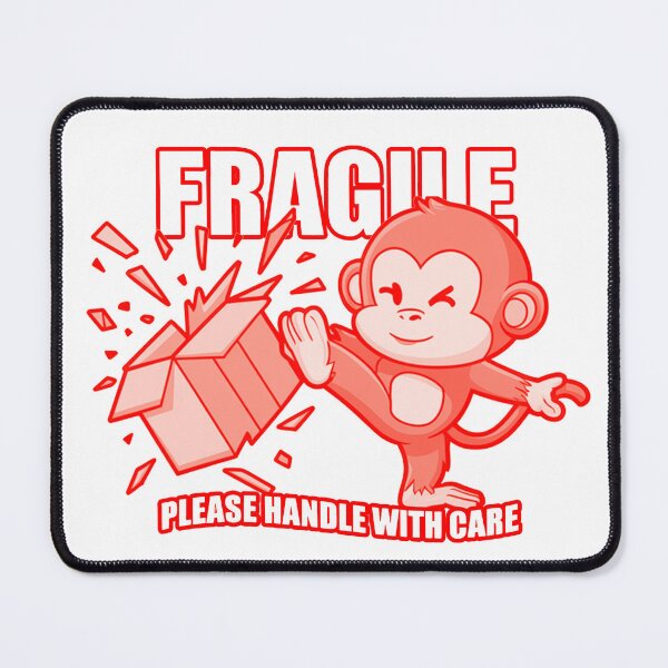 Item preview, Funny Fragile Warning - Handle With Care Monkey Design designed and sold by MonkiFlipp.