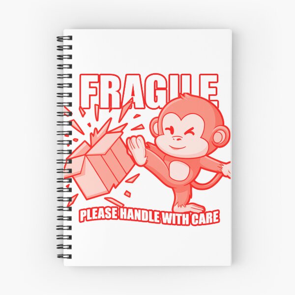 Item preview, Funny Fragile Warning - Handle With Care Monkey Design designed and sold by MonkiFlipp.