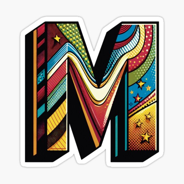 Item preview,  Pop Art Capital Letter M designed and sold by osherstore.
