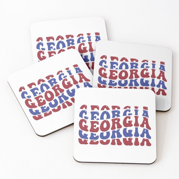 Item preview, Georgia wavy text in Usa colors red and blue designed and sold by EmeraldeaDesign.