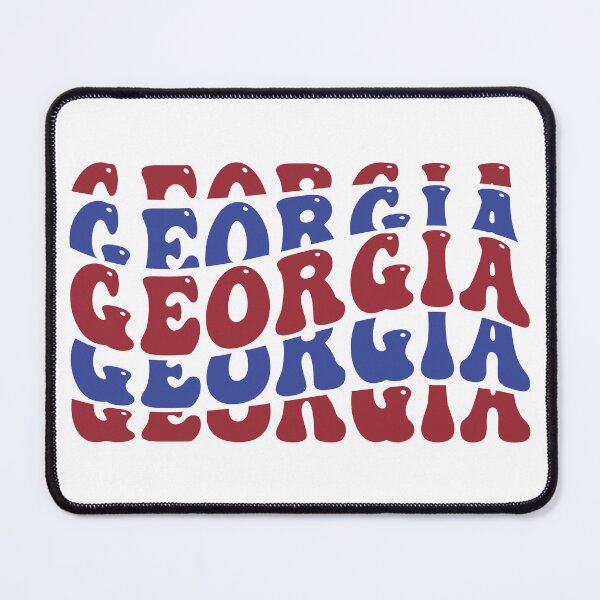 Item preview, Georgia wavy text in Usa colors red and blue designed and sold by EmeraldeaDesign.