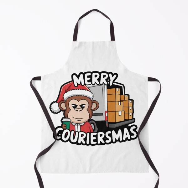 Artikelvorschau, Frohe Couriersmas - Lustiges Lieferaffen-Feriendesign entworfen und verkauft von MonkiFlipp.