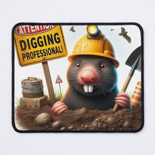 Item preview, A mole with a yellow helmet. designed and sold by DesignFreaks7.