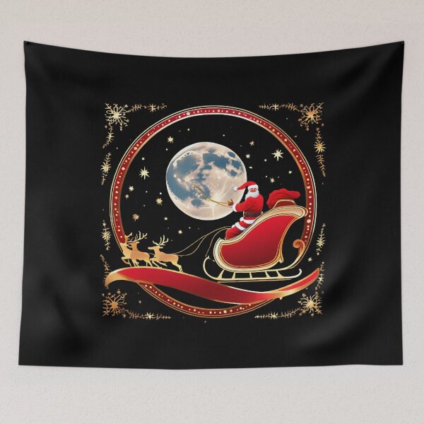 Item preview, Futuristic Santa Sleigh Night Sky Design designed and sold by ChicTrendz.