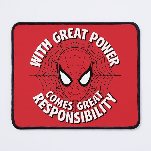 Item preview, With Great Power Spider-Inspired Quote Fan Art designed and sold by sudhareditz.