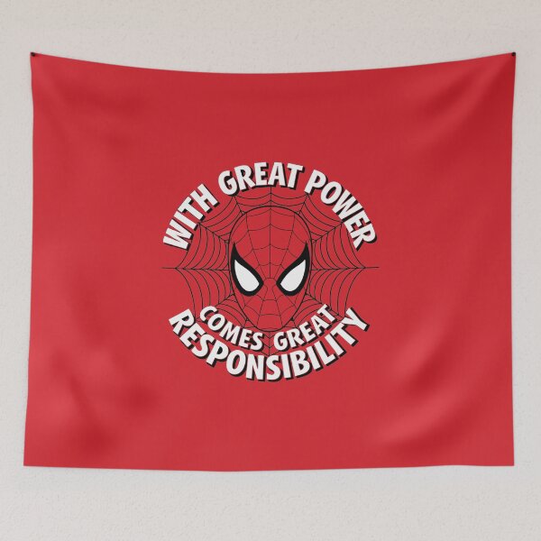 Item preview, With Great Power Spider-Inspired Quote Fan Art designed and sold by sudhareditz.