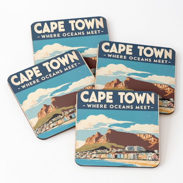 Item preview, Cape Town Vintage Poster – Coastal South African Art Print designed and sold by Ceemko's Vintage Corner.