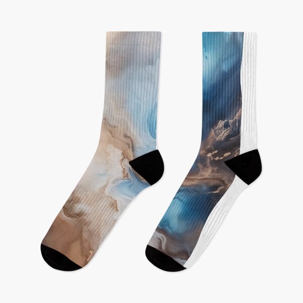 Item preview, Abstract fluid art pattern resembling marble in blue and brown tones designed and sold by homydesign.