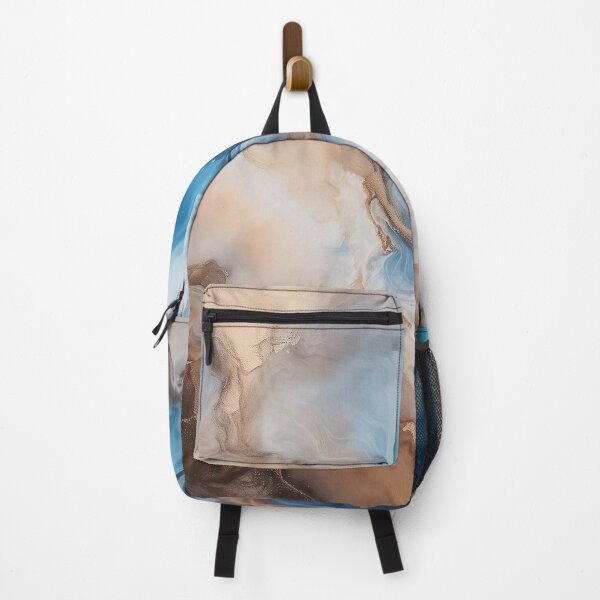 Item preview, Abstract fluid art pattern resembling marble in blue and brown tones designed and sold by homydesign.