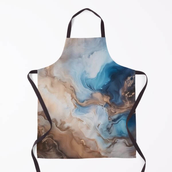 Item preview, Abstract fluid art pattern resembling marble in blue and brown tones designed and sold by homydesign.