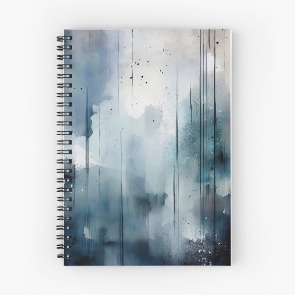 Item preview, Abstract watercolor art with drips and splatters in cool tones designed and sold by homydesign.