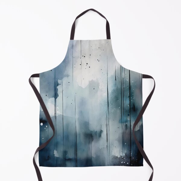 Item preview, Abstract watercolor art with drips and splatters in cool tones designed and sold by homydesign.
