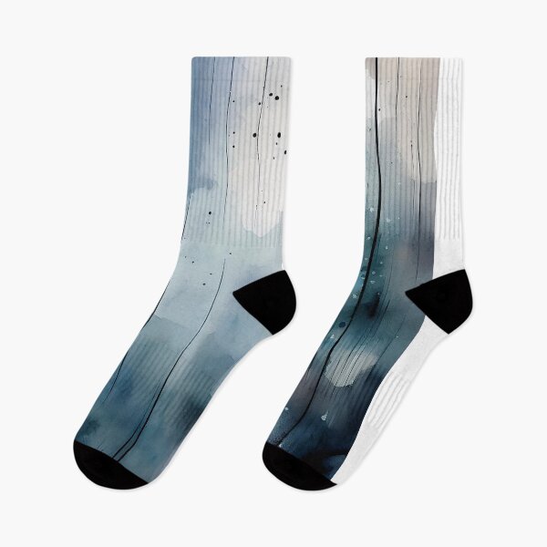 Item preview, Abstract watercolor art with drips and splatters in cool tones designed and sold by homydesign.