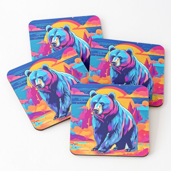 Item preview, Vibrant Bear Art designed and sold by Health And Fitness Posts e-Store.