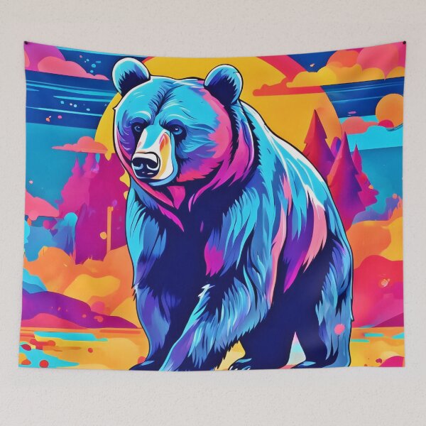 Item preview, Vibrant Bear Art designed and sold by Health And Fitness Posts e-Store.