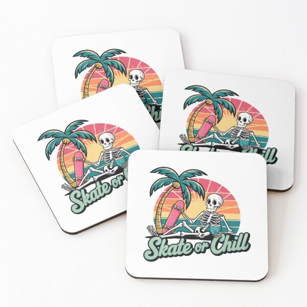 Item preview, Skate or Chill - Retro Skeleton Beach Vibes designed and sold by OldSchoolRetro.