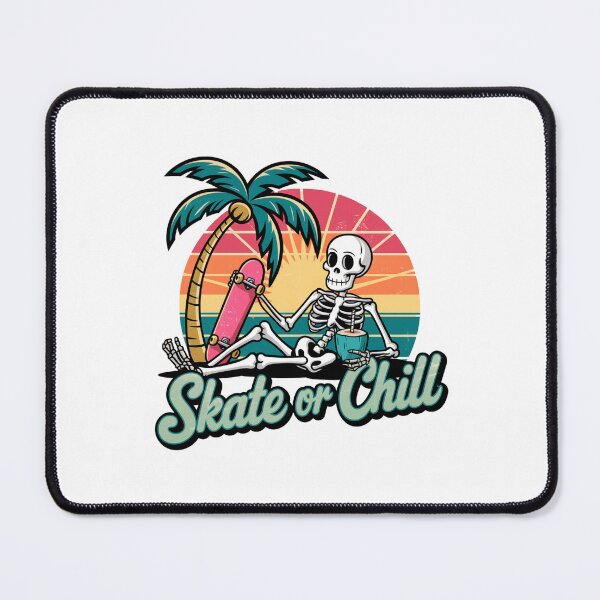 Item preview, Skate or Chill - Retro Skeleton Beach Vibes designed and sold by OldSchoolRetro.