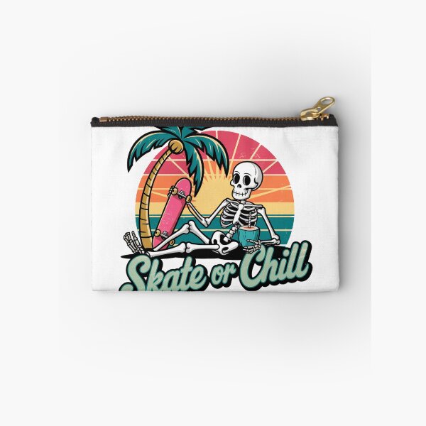 Item preview, Skate or Chill - Retro Skeleton Beach Vibes designed and sold by OldSchoolRetro.
