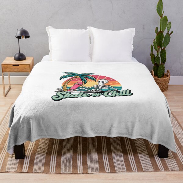 Item preview, Skate or Chill - Retro Skeleton Beach Vibes designed and sold by OldSchoolRetro.