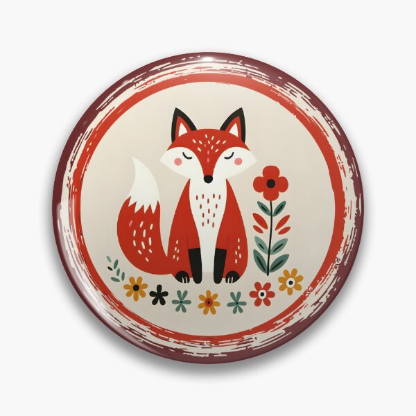 Item preview, Floral Folk Fox designed and sold by BugandAcorn.