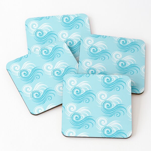 Item preview, Light Turquoise Waves - a Touch of Elegance, Pattern, Unique designed and sold by villacreativa.