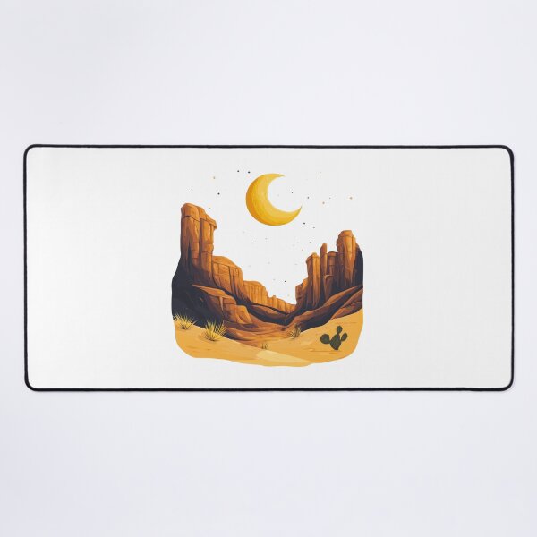 Item preview, Crescent Moon Above Desert Canyon designed and sold by Enea Kelo.