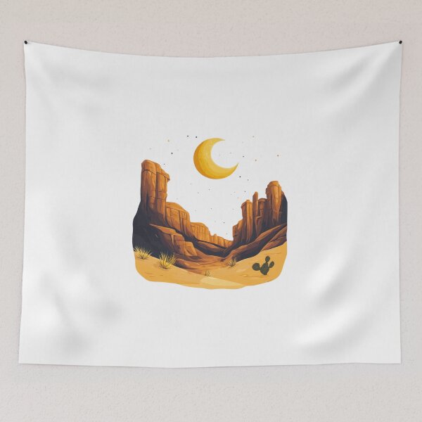 Item preview, Crescent Moon Above Desert Canyon designed and sold by Enea Kelo.