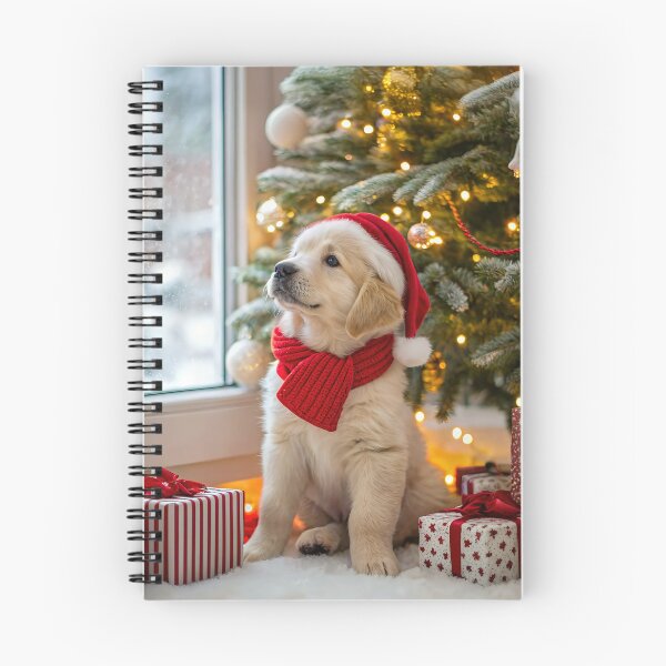 Item preview, Golden retriever with Christmas gifts designed and sold by Pearl67.