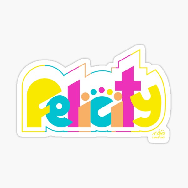 Item preview,  "Felicity" word of happiness designed and sold by FerBrave.