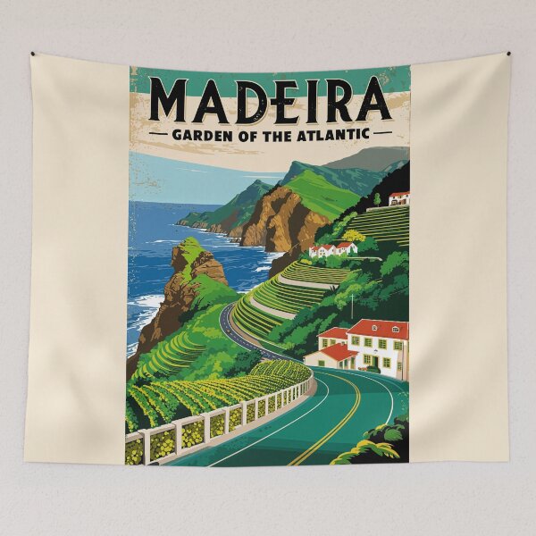 Item preview, Madeira Vintage Poster – Garden of the Atlantic designed and sold by Ceemko's Vintage Corner.