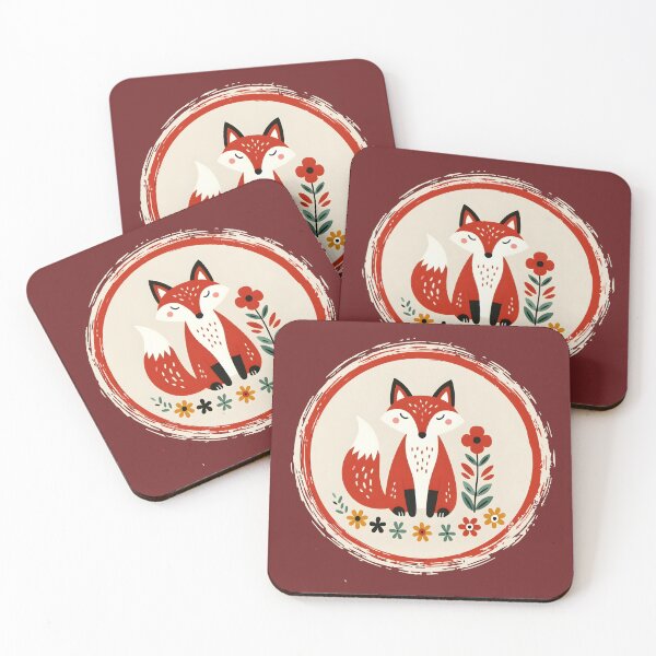 Item preview, Floral Folk Fox designed and sold by BugandAcorn.
