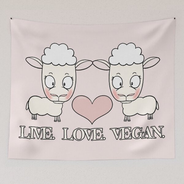 Item preview, LIVE. LOVE. VEGAN. SHEEP. designed and sold by wiboandbear.