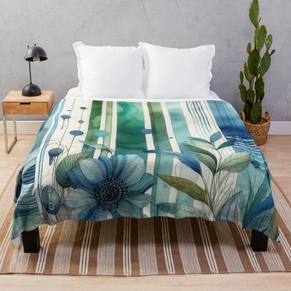 Item preview, flowers and stripes designed and sold by blackwhiteblue.
