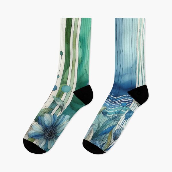 Item preview, flowers and stripes designed and sold by blackwhiteblue.