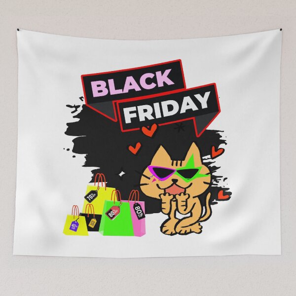 Item preview, FELINE LOVE FOR BLACK FRIDAY designed and sold by stickersrafisa.